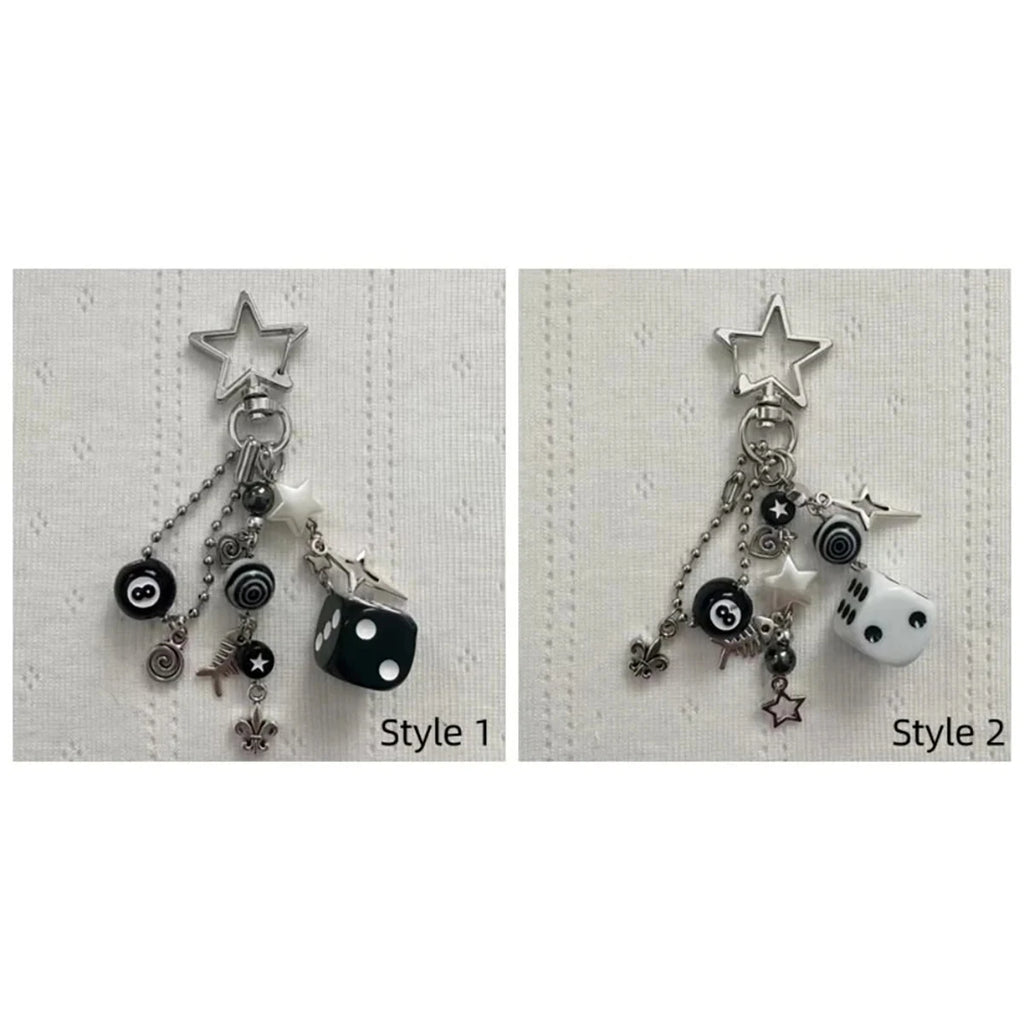 Dice & Star Keychain