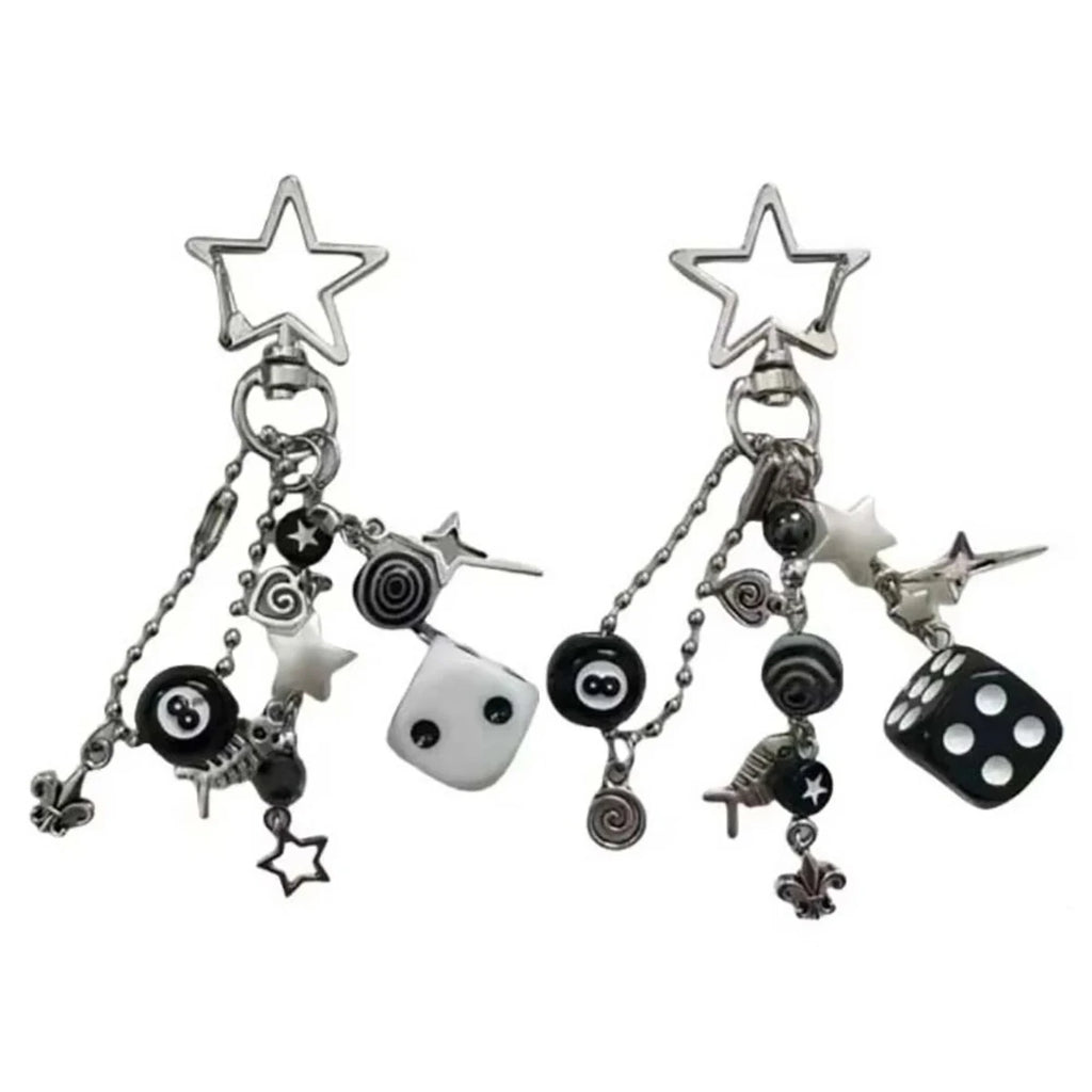 Dice & Star Keychain