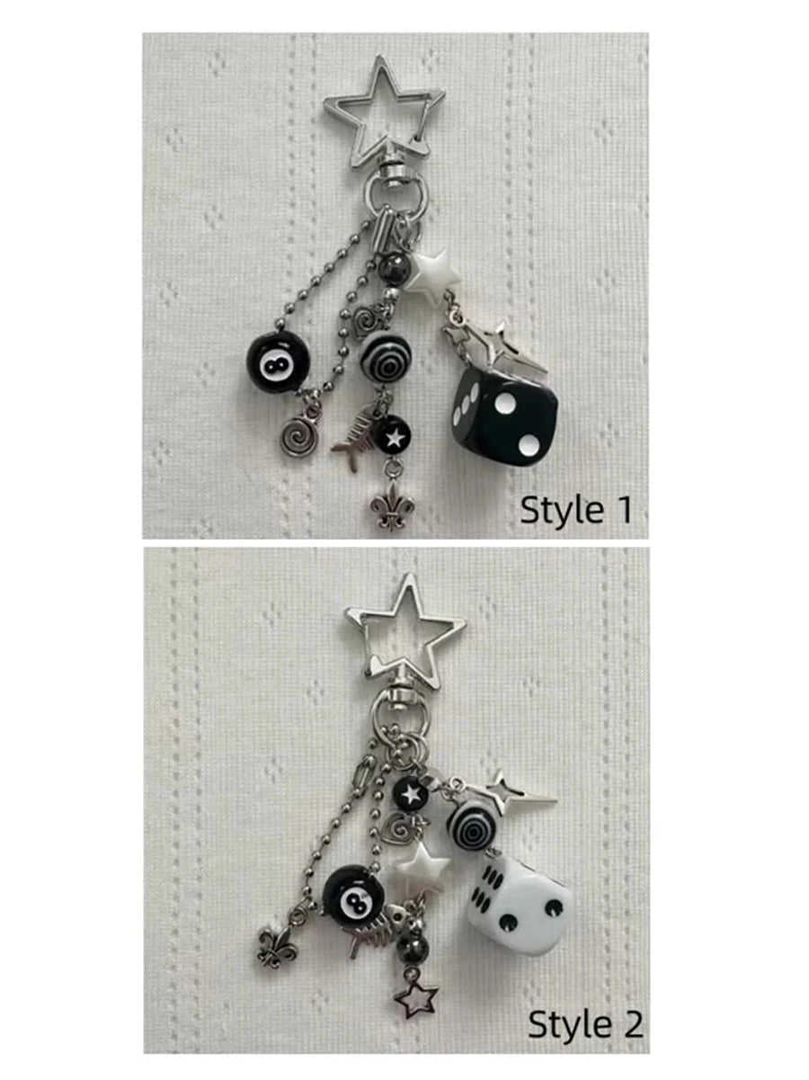 Dice & Star Keychain