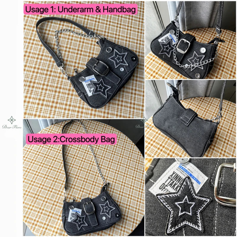 Star Denim Bag