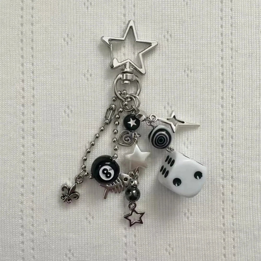 Dice & Star Keychain