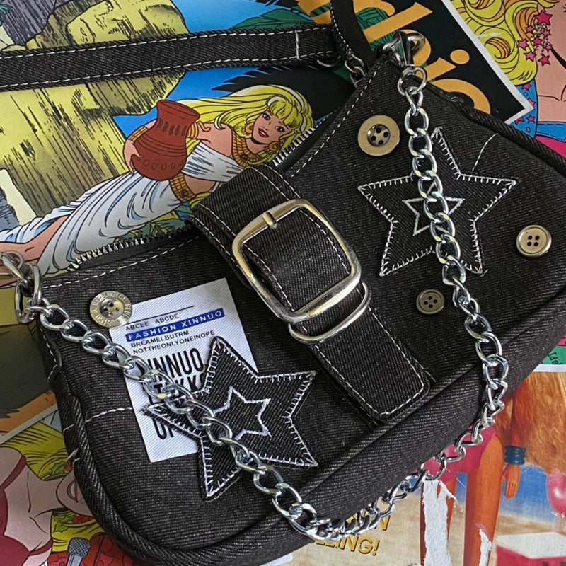 Star Denim Bag